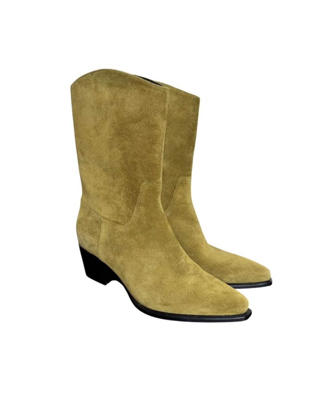 NEW Vince Women's Brown Suede Alps Western Boot, Mid-Calf, Size 7.5